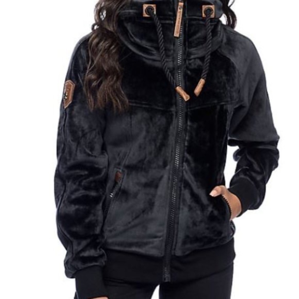 Naketano Bottrops Belesch Black Velour zip up jacket